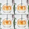 Koyoto lampa wisząca, kula świetlna, lampa wisząca 30 cm bursztynowy, przezroczysty, 1-punktowy
