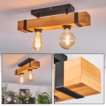 Sernadelo lampa sufitowa kolory naturalne, czarny, 2-punktowe