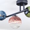 Chehalis lampa sufitowa, kula świetlna niebeieski, zielony, przezroczysty, miedziany, 3-punktowe