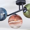 Chehalis lampa sufitowa, kula świetlna niebeieski, zielony, przezroczysty, miedziany, 3-punktowe
