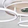 Dorin lampa sufitowa LED piaskowy, 1-punktowy, Zdalne sterowanie