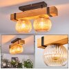 Sernadelo lampa sufitowa, kula świetlna kolory naturalne, czarny, 2-punktowe
