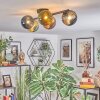 Chehalis lampa sufitowa, kula świetlna niebeieski, zielony, miedziany, 5-punktowe