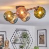 Chehalis lampa sufitowa, kula świetlna niebeieski, zielony, miedziany, przydymiony, 5-punktowe