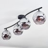 Ripoll lampa sufitowa, kula świetlna przydymiony, 4-punktowe