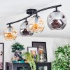 Ripoll lampa sufitowa, kula świetlna bursztynowy, przydymiony, 4-punktowe