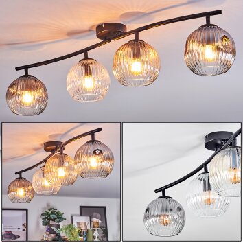 Ripoll lampa sufitowa, kula świetlna bursztynowy, przezroczysty, przydymiony, 4-punktowe