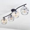 Ripoll lampa sufitowa, kula świetlna bursztynowy, przezroczysty, przydymiony, 4-punktowe