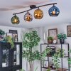 Ripoll lampa sufitowa, kula świetlna niebeieski, chrom, złoty, zielony, przydymiony, 4-punktowe