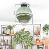 Koyoto Lampa sufitowa, Kula świetlna 12 cm Zielony, 1-punktowy