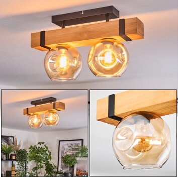 Sernadelo lampa sufitowa, kula świetlna kolory naturalne, czarny, 2-punktowe