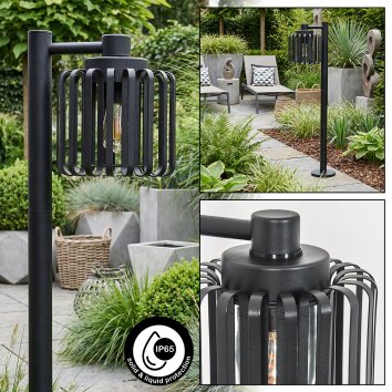 Horil oświetlenie zewnętrzne, słupek ogrodowy czarny, 1-punktowy