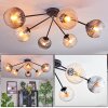 Koyoto lampa sufitowa, kula świetlna 77.5 cm bursztynowy, przezroczysty, przydymiony, 6-punktowe