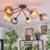 Koyoto lampa sufitowa, kula świetlna 77.5 cm bursztynowy, przezroczysty, przydymiony, 6-punktowe