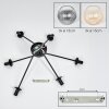 Koyoto lampa sufitowa, kula świetlna 77.5 cm bursztynowy, przezroczysty, przydymiony, 6-punktowe