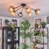 Koyoto lampa sufitowa, kula świetlna 77.5 cm bursztynowy, przezroczysty, przydymiony, 6-punktowe