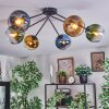 Koyoto lampa sufitowa, kula świetlna 77.5 cm niebeieski, złoty, zielony, przezroczysty, 6-punktowe