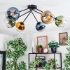 Koyoto lampa sufitowa, kula świetlna 77.5 cm niebeieski, złoty, zielony, przezroczysty, 6-punktowe