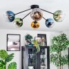 Koyoto lampa sufitowa, kula świetlna 77.5 cm niebeieski, złoty, zielony, przezroczysty, 6-punktowe