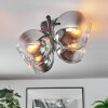 Koyoto lampa sufitowa, kula świetlna chrom, przezroczysty, przydymiony, 4-punktowe