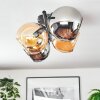 Koyoto lampa sufitowa, kula świetlna bursztynowy, chrom, przydymiony, 4-punktowe