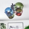 Koyoto lampa sufitowa, kula świetlna niebeieski, zielony, miedziany, 4-punktowe