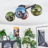 Koyoto lampa sufitowa, kula świetlna niebeieski, zielony, miedziany, 4-punktowe