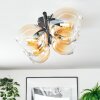 Koyoto lampa sufitowa, kula świetlna bursztynowy, przezroczysty, 4-punktowe
