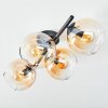 Koyoto lampa sufitowa, kula świetlna bursztynowy, przezroczysty, 4-punktowe