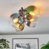 Koyoto lampa sufitowa, kula świetlna niebeieski, złoty, zielony, przezroczysty, przydymiony, 4-punktowe