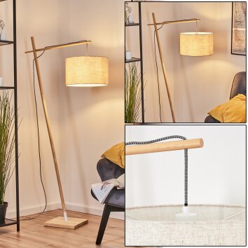 Bassagoda lampa stojąca kolory naturalne, biały, 1-punktowy