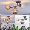 Chehalis Lampa sufitowa, Kula świetlna W kolorze bursztynu, Przezroczysty, Przydymiony, 3-punktowe