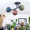 Chehalis lampa sufitowa, kula świetlna niebeieski, zielony, miedziany, 3-punktowe
