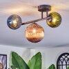 Chehalis lampa sufitowa, kula świetlna niebeieski, zielony, miedziany, 3-punktowe