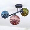 Chehalis lampa sufitowa, kula świetlna niebeieski, zielony, miedziany, 3-punktowe
