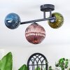 Chehalis lampa sufitowa, kula świetlna niebeieski, zielony, miedziany, 3-punktowe