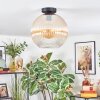 Koyoto lampa sufitowa, kula świetlna 30 cm bursztynowy, przezroczysty, 1-punktowy