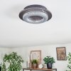 Lidor lampa sufitowa LED szary, czarny, 1-punktowy