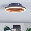 Macos Lampa sufitowa LED Wygląd drewna, Czarny, 1-punktowy