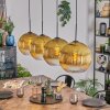 Koyoto lampa wisząca, kula świetlna, lampa wisząca złoty, przezroczysty, 4-punktowe
