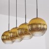 Koyoto lampa wisząca, kula świetlna, lampa wisząca złoty, przezroczysty, 4-punktowe