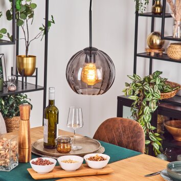 Koyoto lampa wisząca, kula świetlna, lampa wisząca przydymiony, 1-punktowy