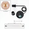 Koyoto lampa wisząca, kula świetlna, lampa wisząca 20 cm bursztynowy, 1-punktowy