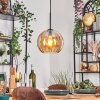 Koyoto lampa wisząca, kula świetlna, lampa wisząca bursztynowy, 1-punktowy