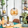 Koyoto lampa wisząca, kula świetlna, lampa wisząca bursztynowy, 1-punktowy