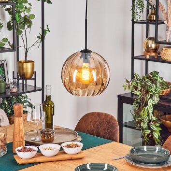 Koyoto lampa wisząca, kula świetlna, lampa wisząca bursztynowy, 1-punktowy