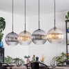 Koyoto lampa wisząca, kula świetlna, lampa wisząca bursztynowy, przezroczysty, przydymiony, 4-punktowe