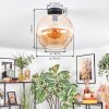 Koyoto lampa sufitowa, kula świetlna 30 cm bursztynowy, 1-punktowy