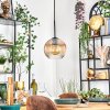 Koyoto lampa wisząca, kula świetlna, lampa wisząca 20 cm bursztynowy, przezroczysty, 1-punktowy
