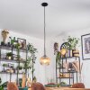 Koyoto lampa wisząca, kula świetlna, lampa wisząca 20 cm bursztynowy, przezroczysty, 1-punktowy